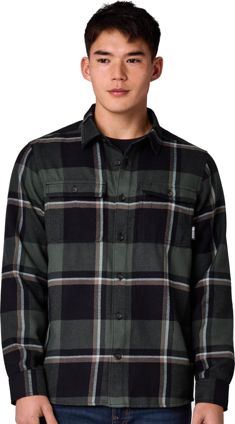 Feedback Flannel Twill Shirt - Mens - dark laurel plaid 1