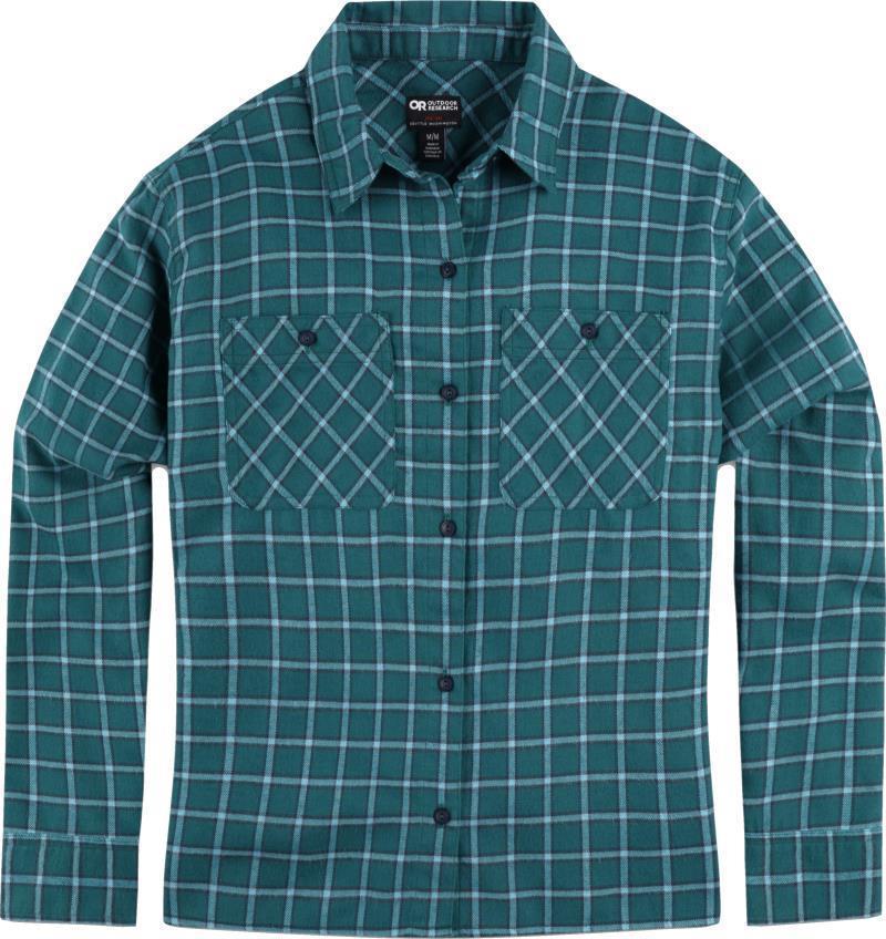 Feedback Lightweight Flannel Shirt - Womens - Deep Lake Plaid 1