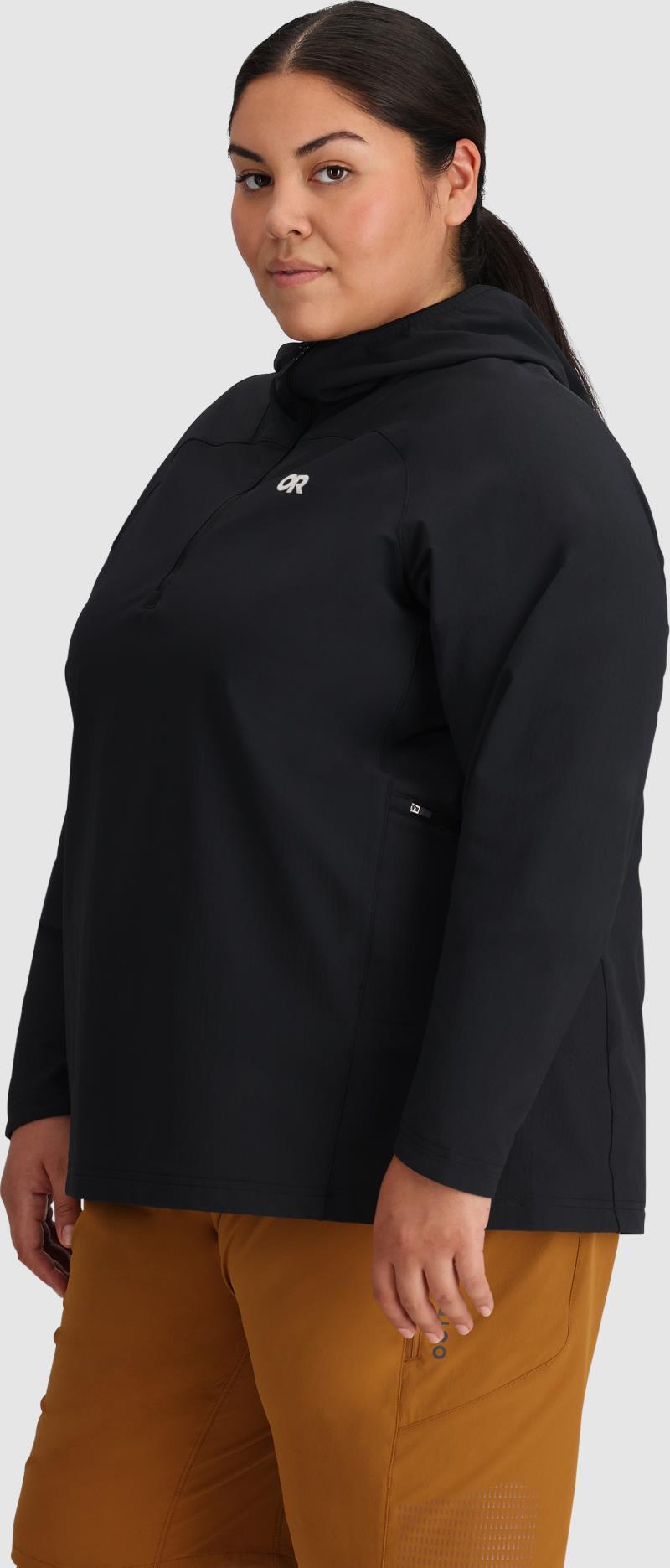 Freewheel Half Zip Hoodie, Plus - Womens - Black 3