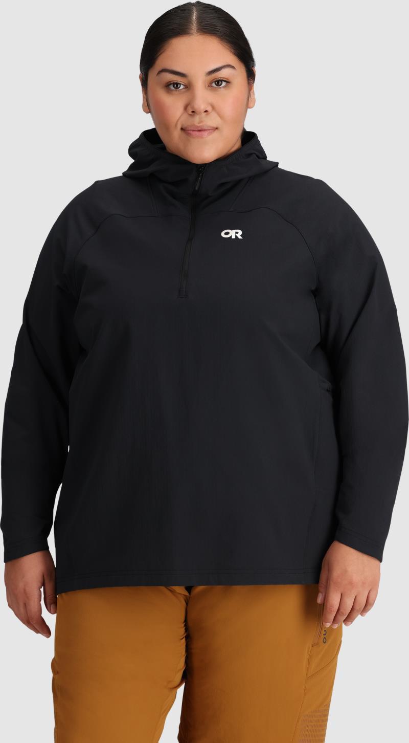 Freewheel Half Zip Hoodie, Plus - Womens - Black 2