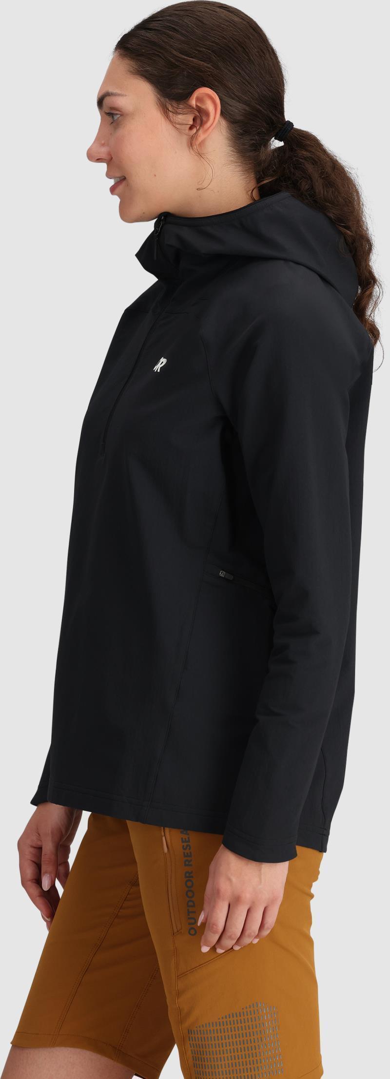 Freewheel Half Zip Hoodie - Womens - Black 3