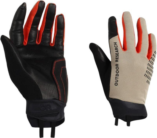 Freewheel Leather Palm Bike Gloves - Pro Khaki 1