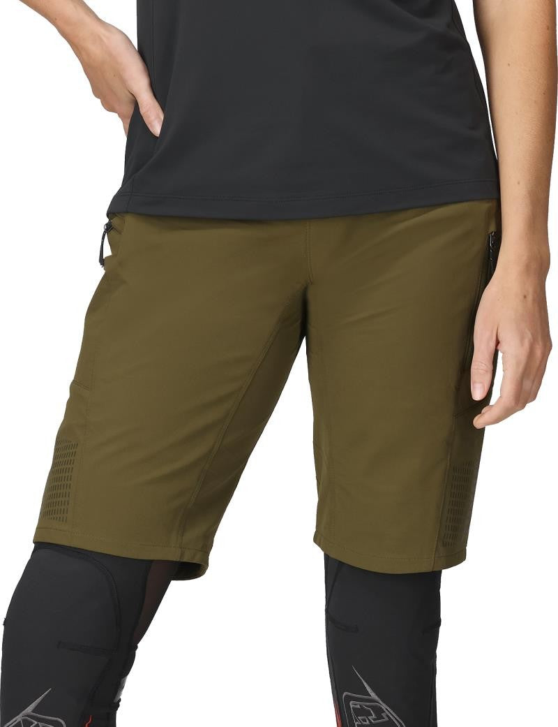 Freewheel MTB Ride Shorts - Womens - dark olive 1