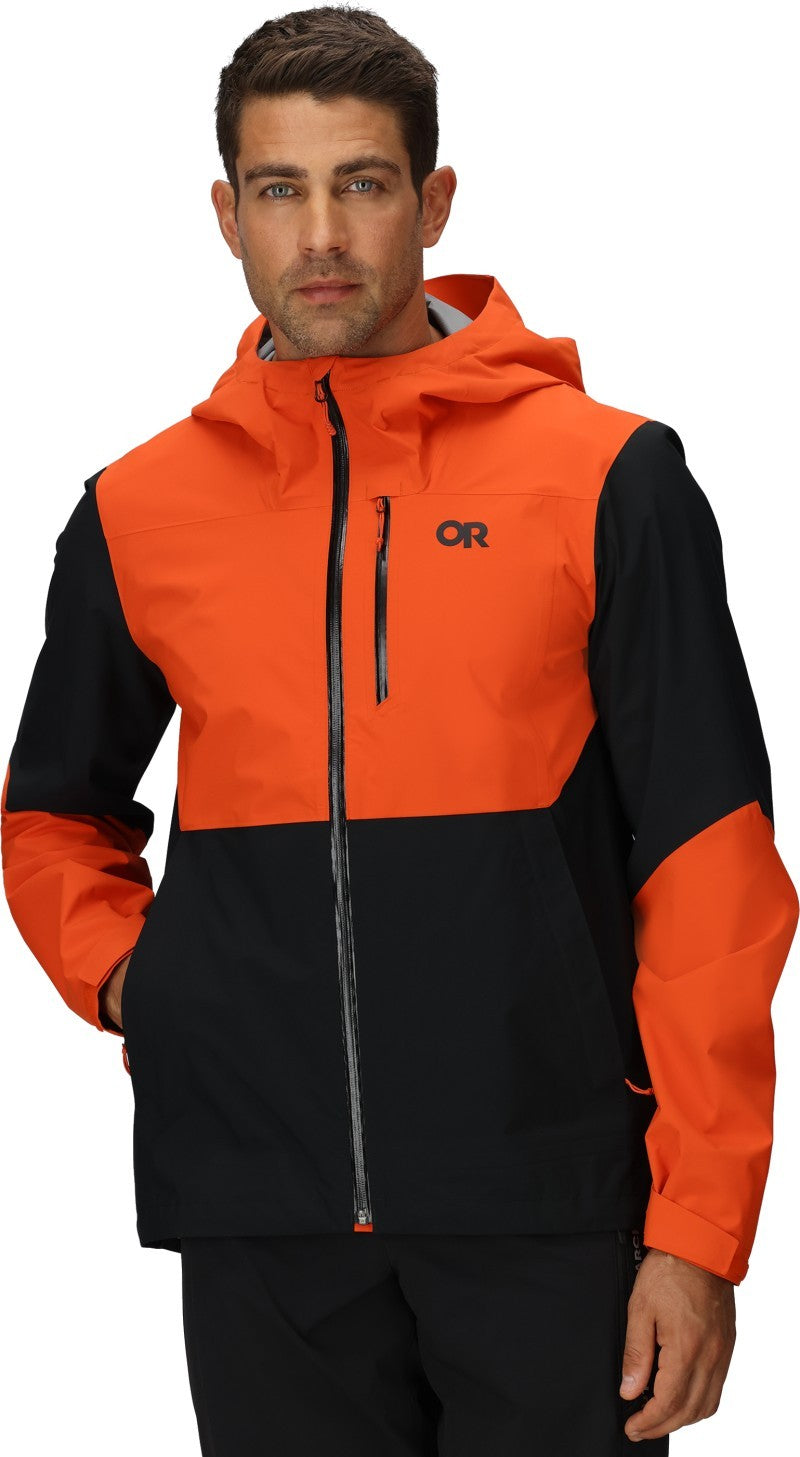 Freewheel MTB Stretch Rain Jacket - Mens - spice / black 1
