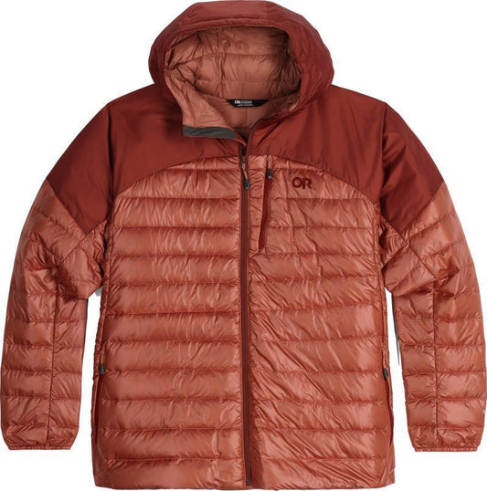 Helium Down Hoodie, Plus - Womens - Cinnamon / Brick 1