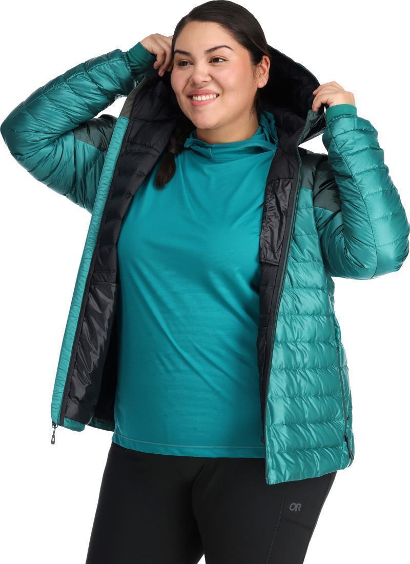 Helium Down Hoodie, Plus - Womens - Deep Lake / Treeline 2
