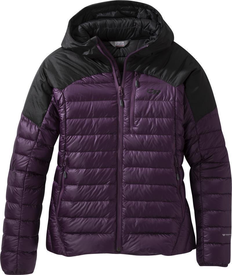 Helium Down Hoodie - Womens - Blackberry / Black 1