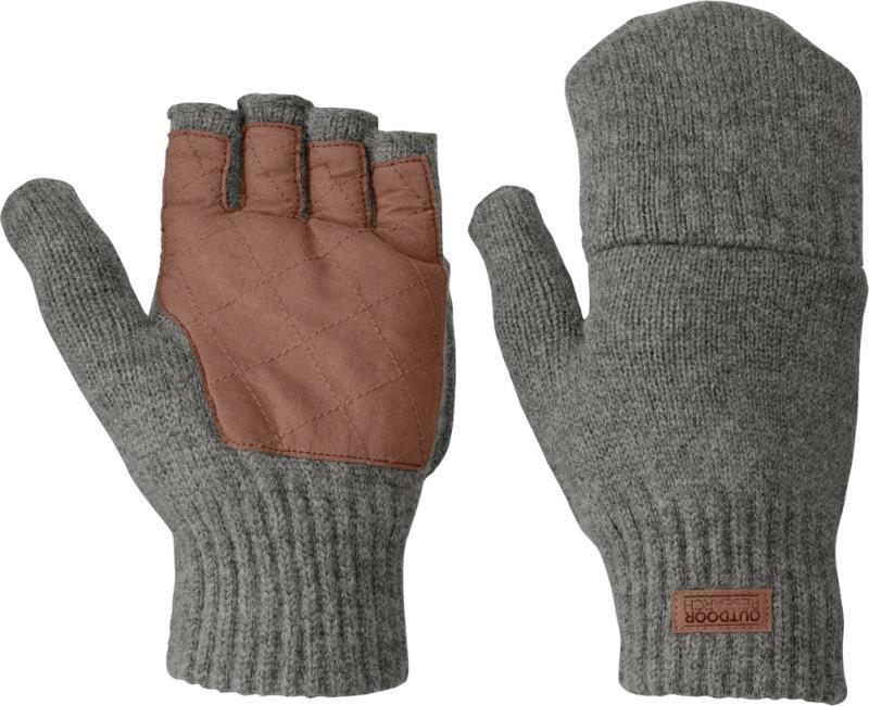 Lost Coast Fingerless Mitts - Mens - Pewter 1