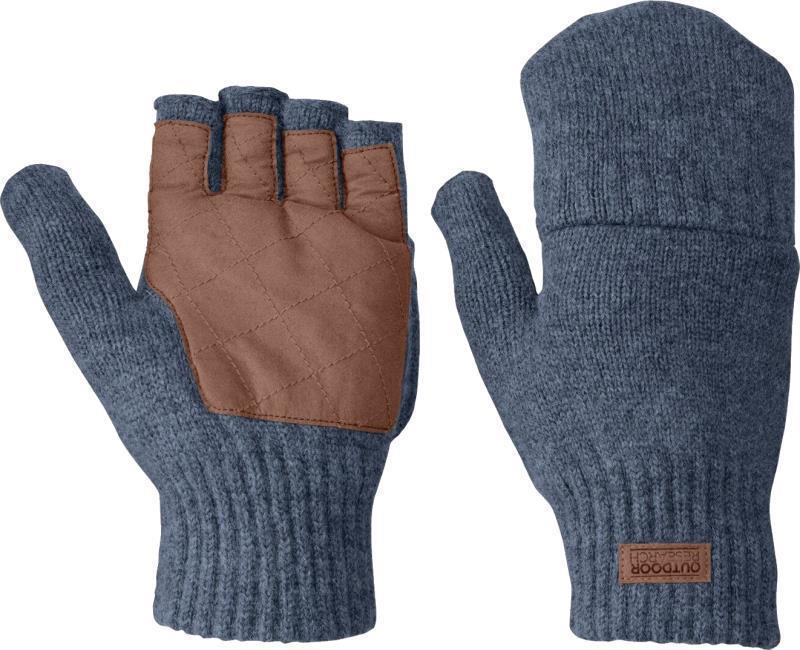 Lost Coast Fingerless Mitts - Mens - Steel Blue Heather 1