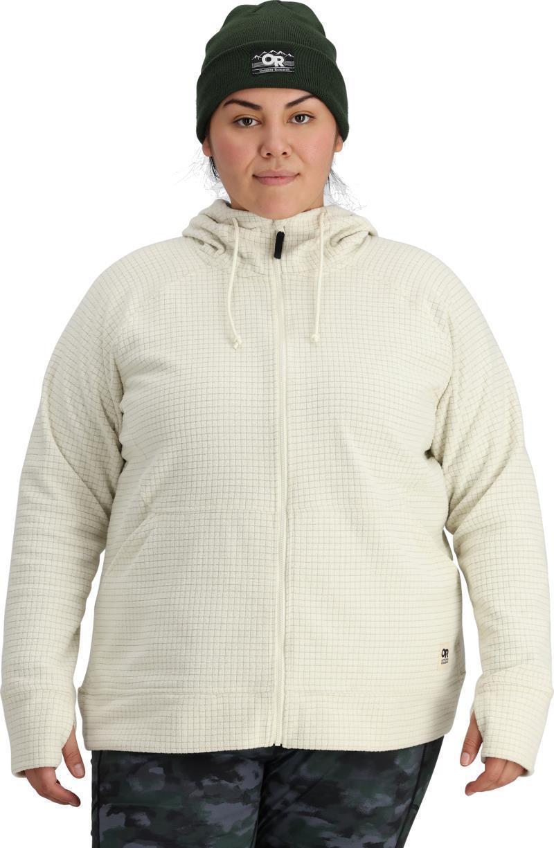Mega Trail Mix Fleece Full Zip Hoodie, Plus - Womens - Bone 2