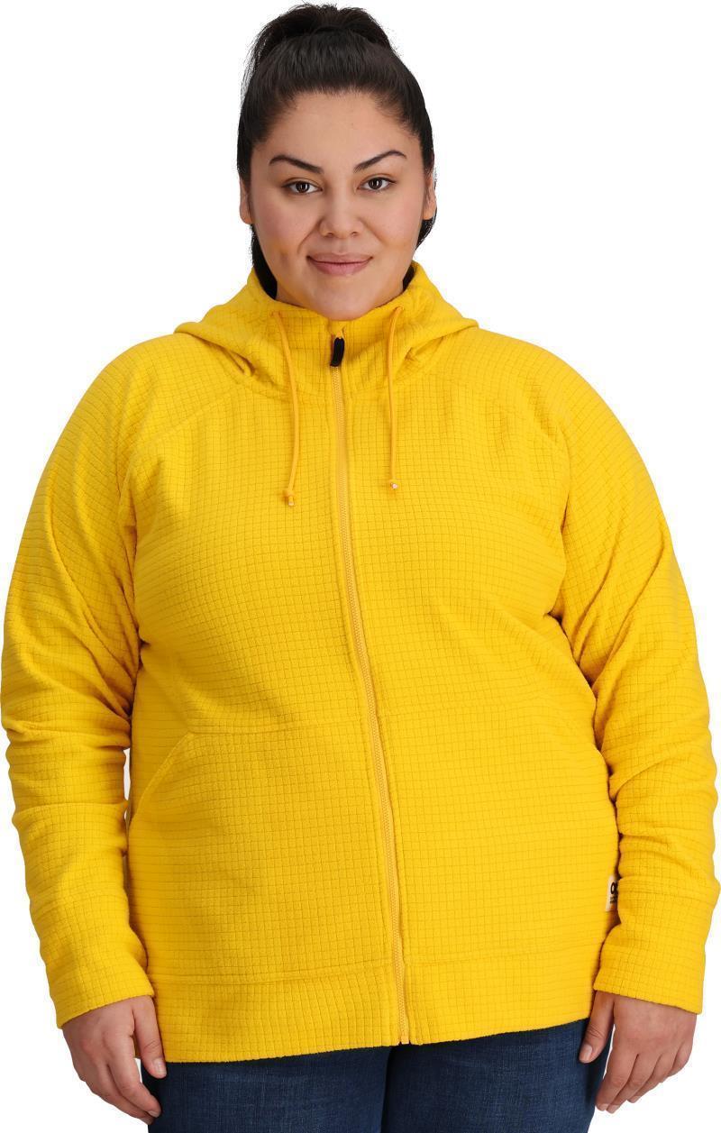 Mega Trail Mix Fleece Full Zip Hoodie, Plus - Womens - Saffron 2