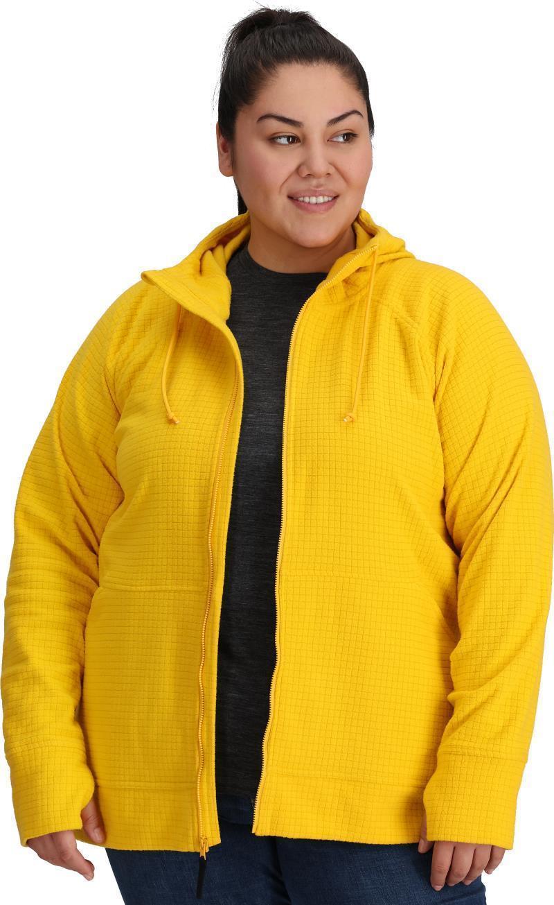 Mega Trail Mix Fleece Full Zip Hoodie, Plus - Womens - Saffron 4