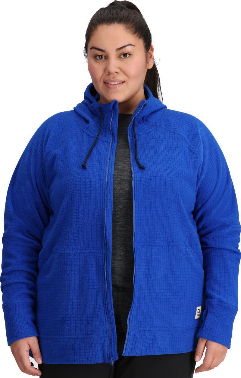 Mega Trail Mix Fleece Full Zip Hoodie, Plus - Womens - Topaz 5