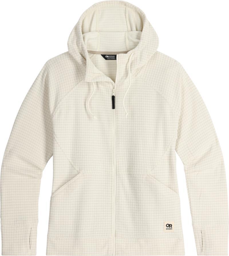 Mega Trail Mix Fleece Full Zip Hoodie - Womens - Bone 1