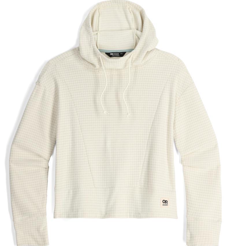 Mega Trail Mix Fleece Pullover Hoodie - Womens - Bone 1