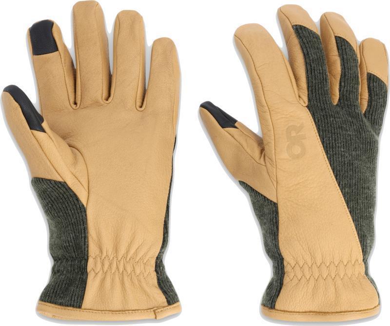 Merino Work Gloves - natural / loden 1