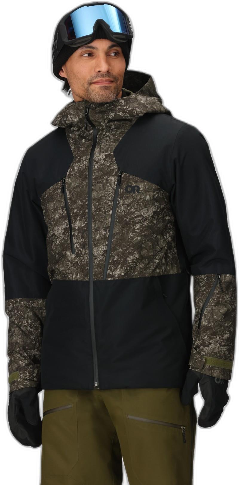 Powderverse Jacket - Mens - ranger green granite print / black 1
