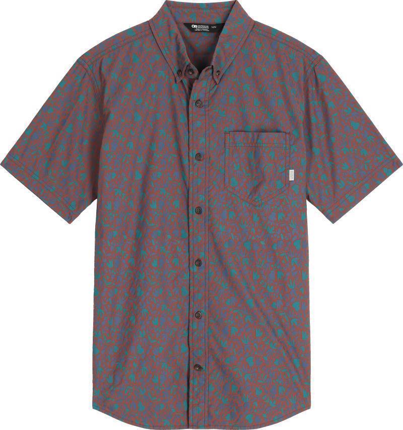 Rooftop SS Shirt - Mens - Brick Woodblock 1