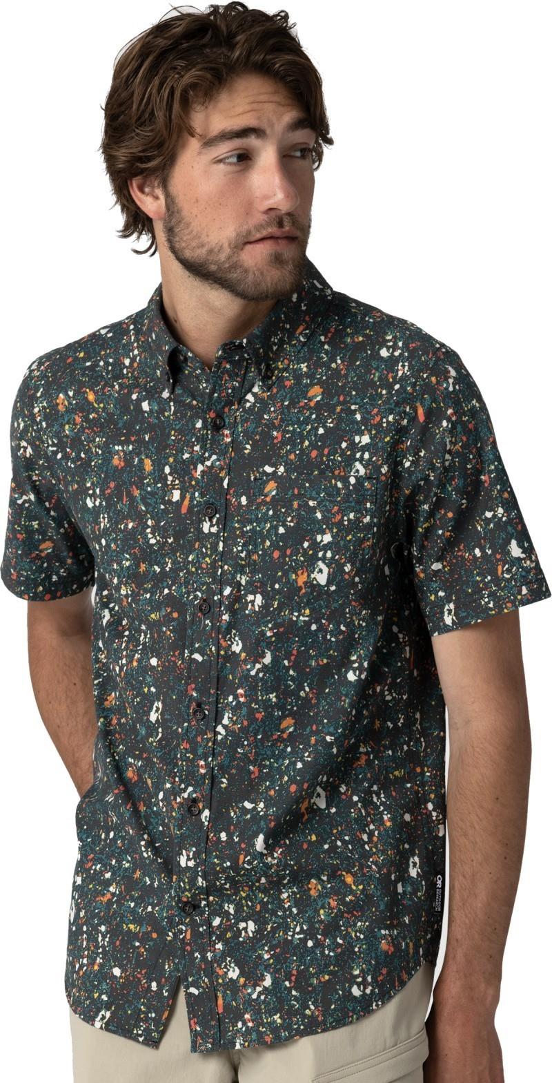 Rooftop SS Shirt - Mens - black creekside print 1