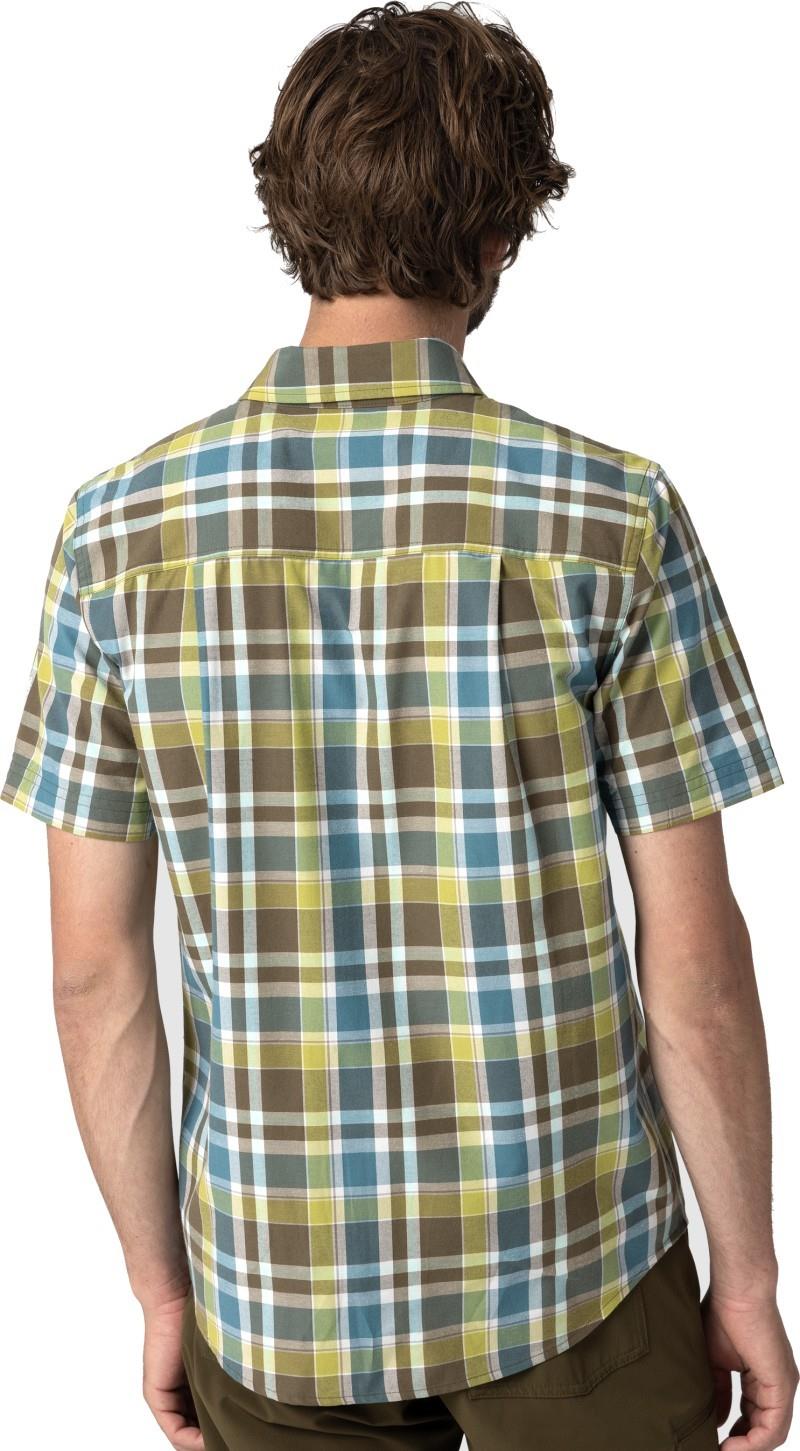 Rooftop SS Shirt - Mens - dark olive plaid 1