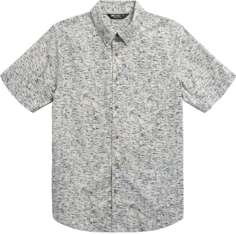 Rooftop SS Shirt - Mens - oyster traverse print 1