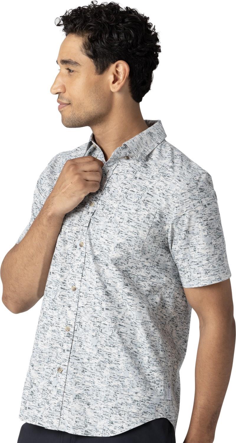 Rooftop SS Shirt - Mens - oyster traverse print 1