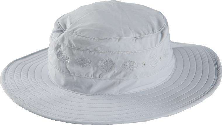 Solar Roller Sun Hat - Womens - Titanium - Rice Embroidery 1