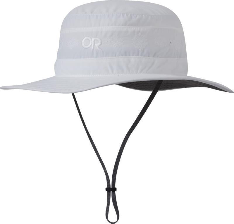 Solar Roller Sun Hat - Womens - White - Rice Embroidery 1