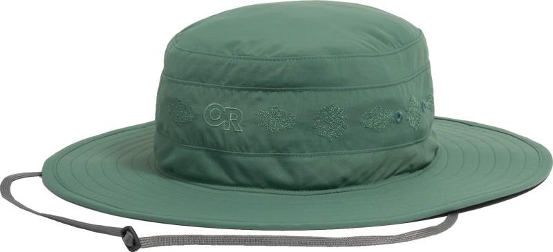 Solar Roller Sun Hat - malachite / rice embroidery 1