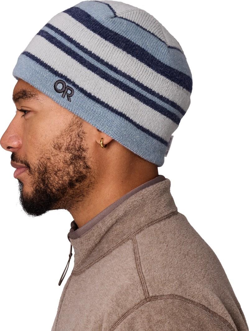 Spitsbergen Windstopper Beanie - smoky quartz stripe 1
