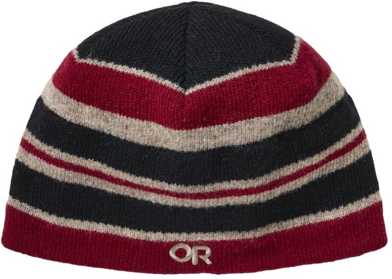 Spitsbergen Windstopper Beanie - vermillion stripe 1