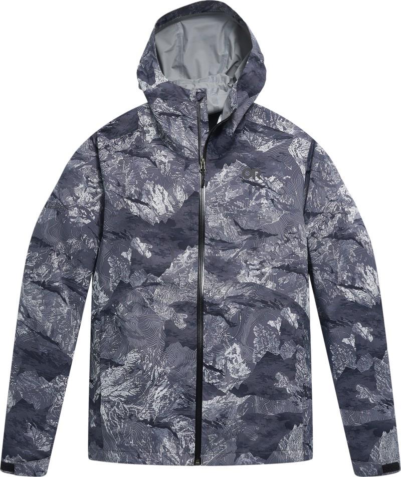 Stratoburst Stretch Rain Jacket - Mens - black baker print 1
