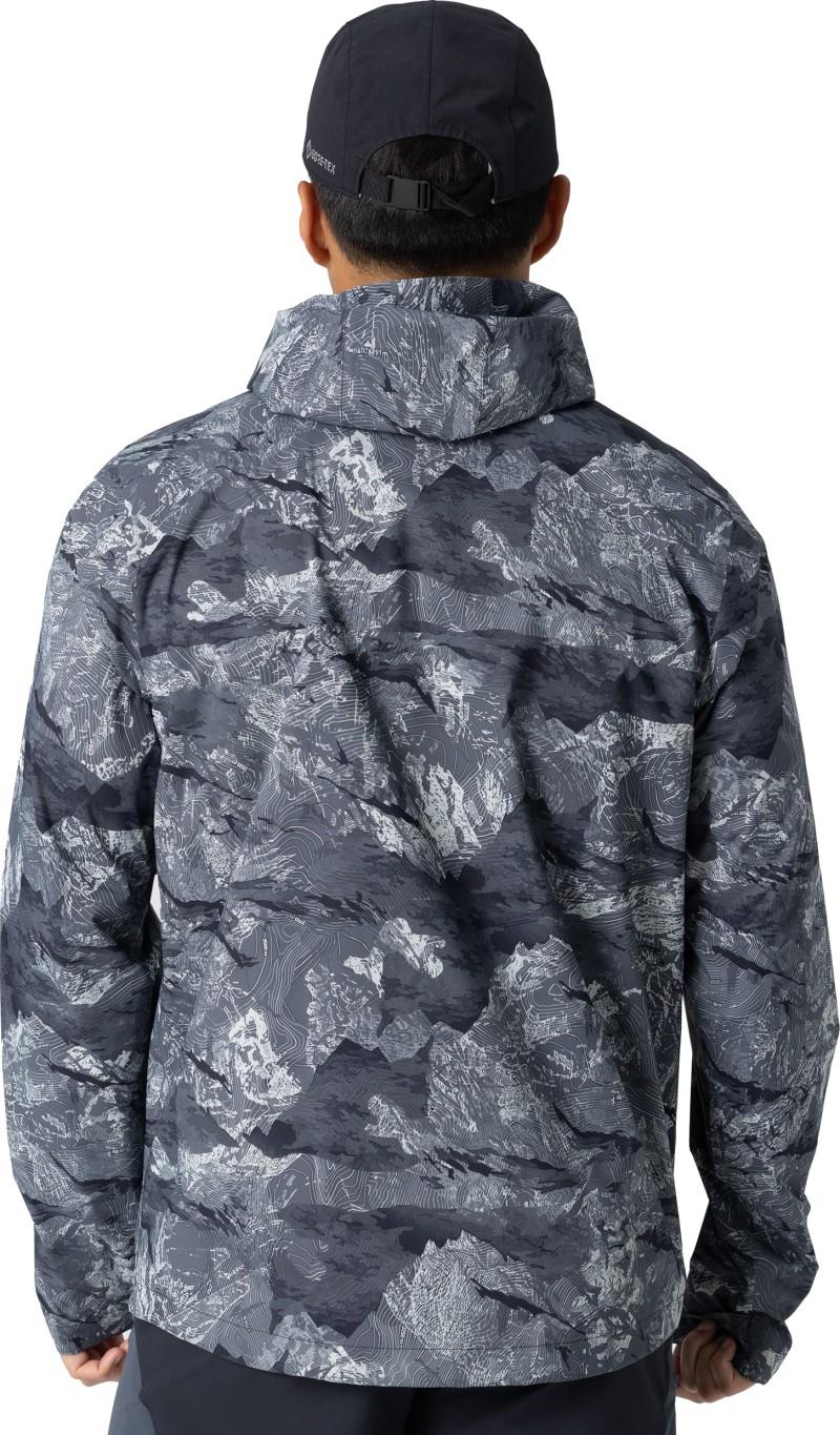 Stratoburst Stretch Rain Jacket - Mens - black baker print 1