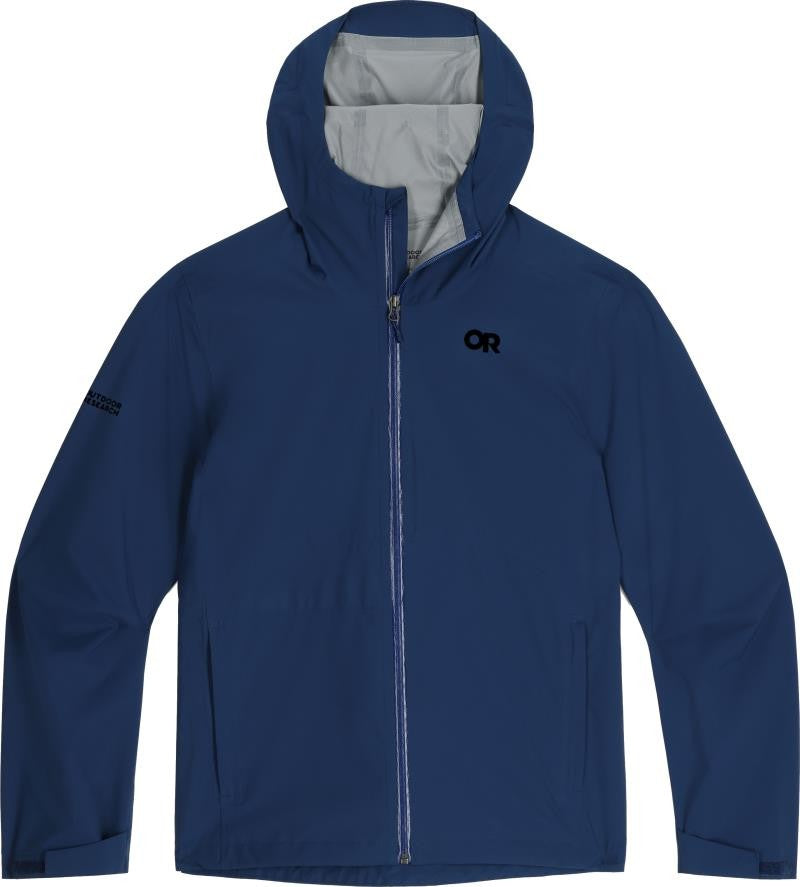 Stratoburst Stretch Rain Jacket - Mens - solid cenote 1
