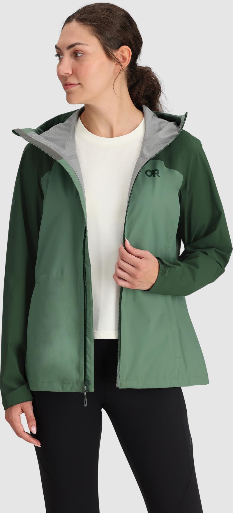 Stratoburst Stretch Rain Jacket - Womens - Balsam / Grove 3