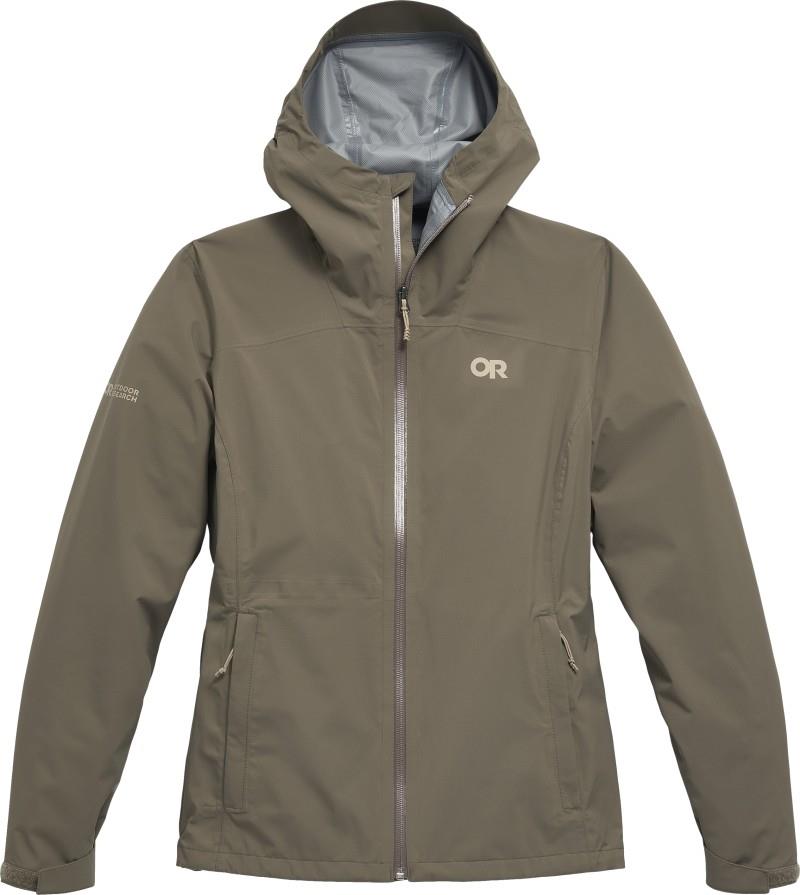 Stratoburst Stretch Rain Jacket - Womens - gravel 1