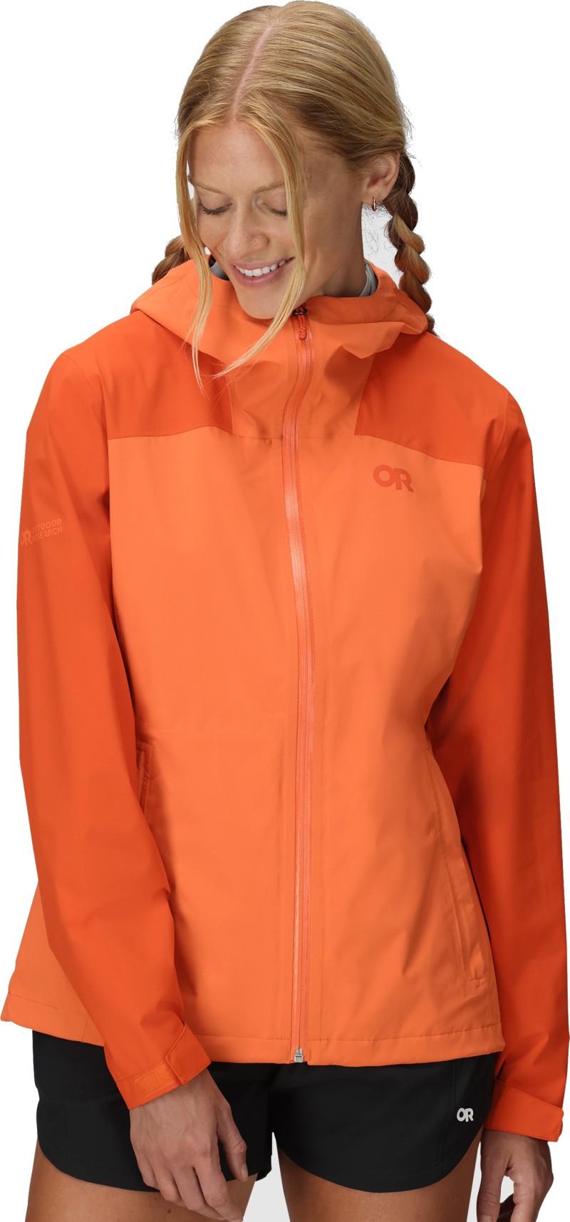 Stratoburst Stretch Rain Jacket - Womens - spice / zest 1
