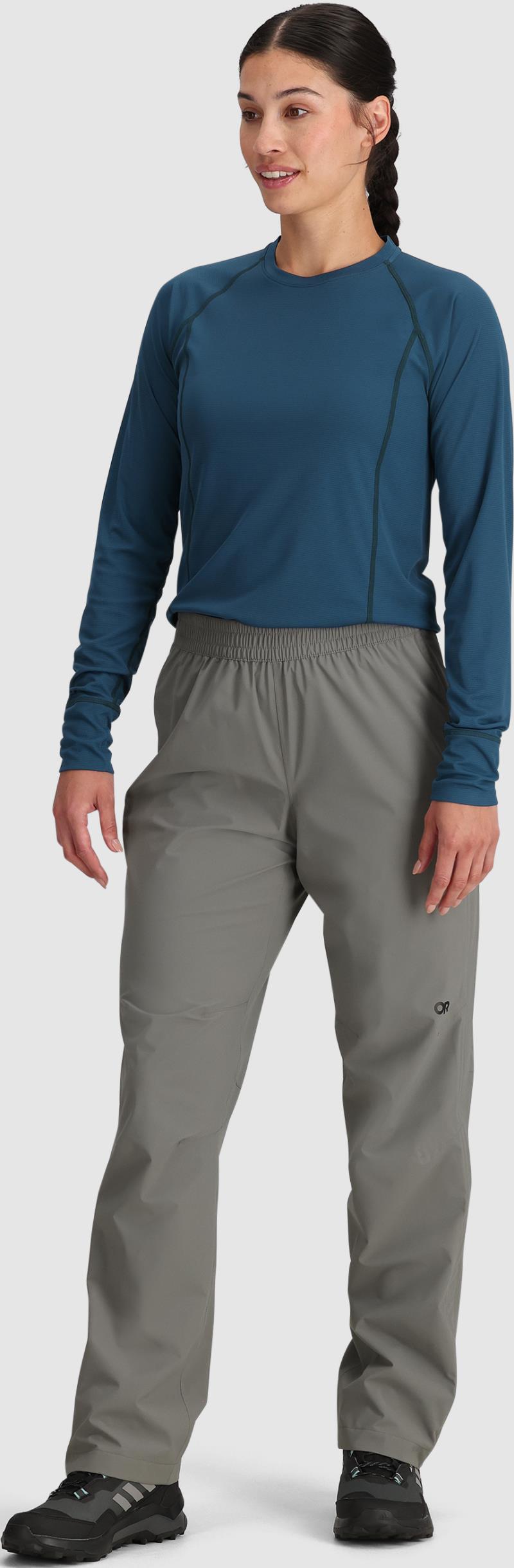 Stratoburst Stretch Rain Pants - Womens - Pewter 2