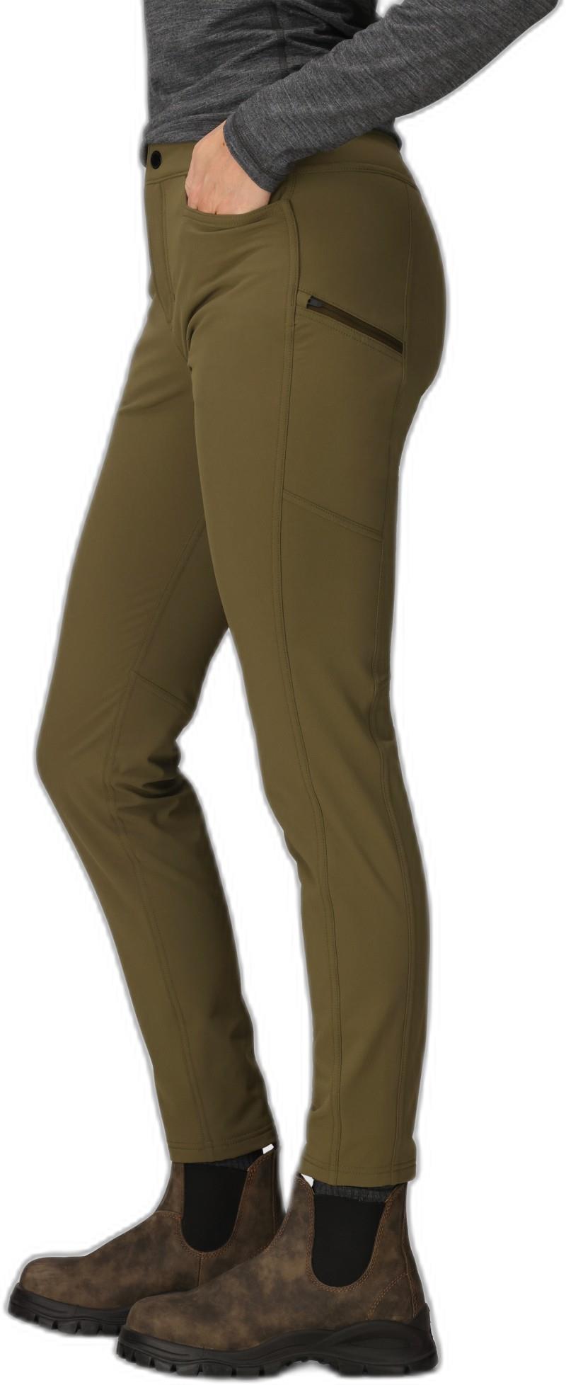 Timberline Fleece Lined Pants, Reg - Womens - dark olive 1