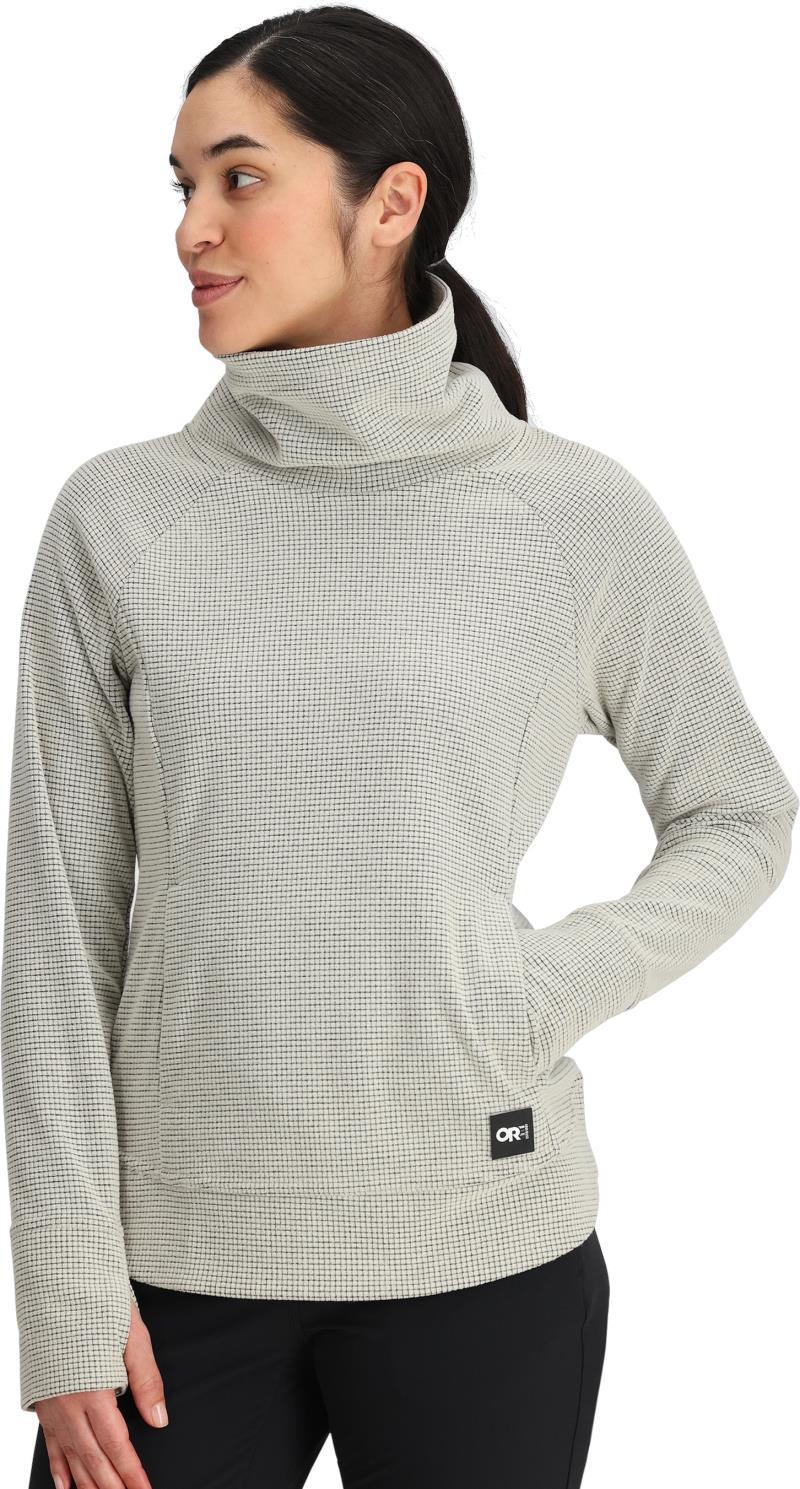 Trail Mix Fleece Cowl Pullover - Womens - oyster 1