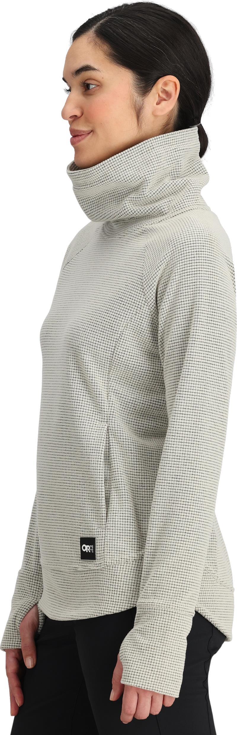 Trail Mix Fleece Cowl Pullover - Womens - oyster 1
