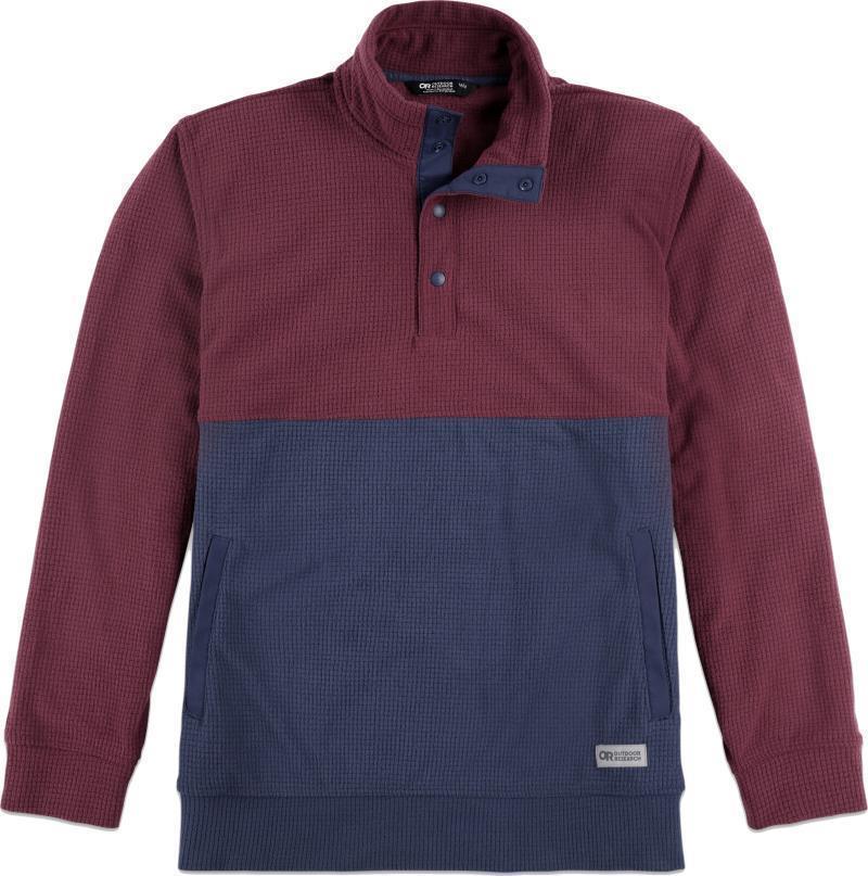Trail Mix Snap Pullover II - Mens - Kalamata / Naval Blue 1