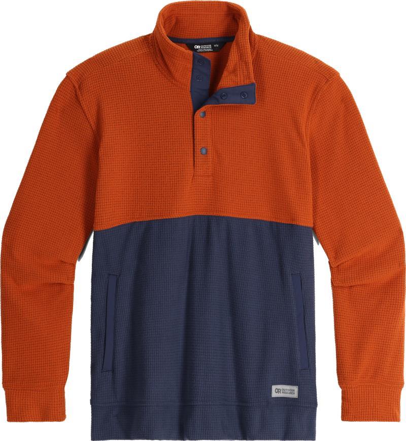 Trail Mix Snap Pullover II - Mens - Terra / Naval Blue 1