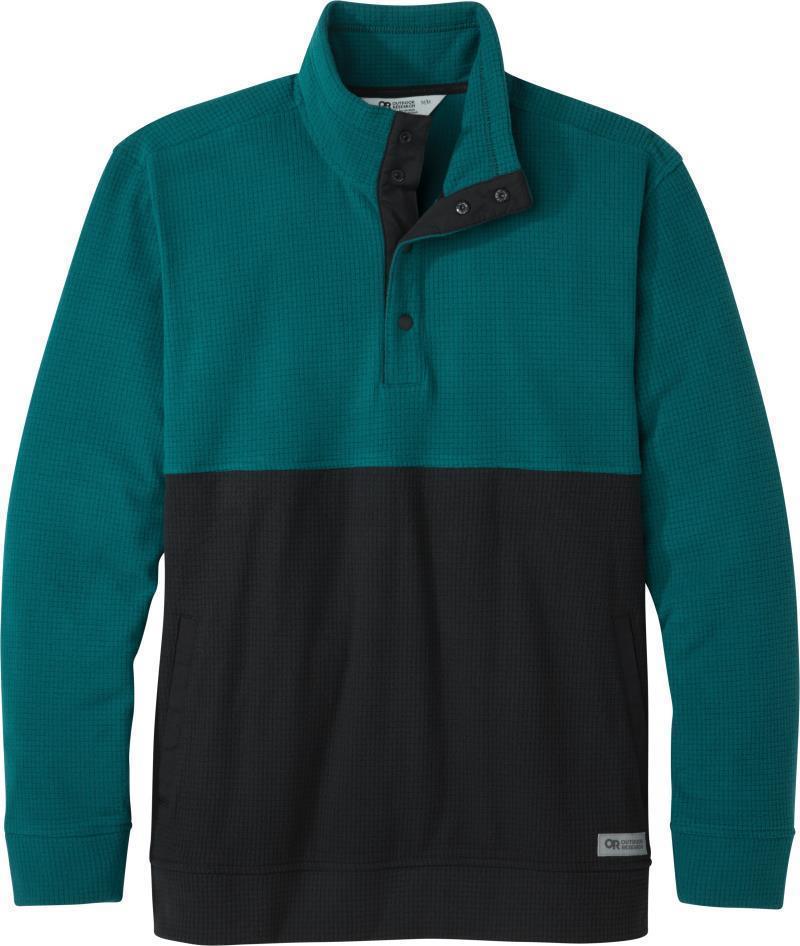 Trail Mix Snap Pullover II - Mens - Treeline / Black 1