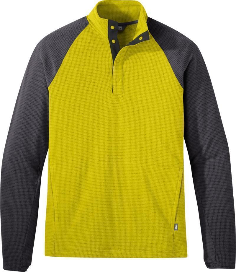Trail Mix Snap Pullover - Mens - Citron / Storm 1