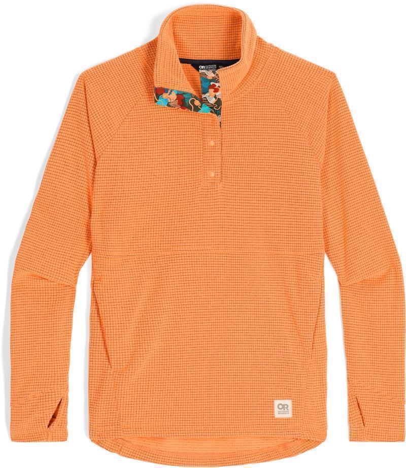 Trail Mix Snap Pullover - Womens - Orange Fizz 1