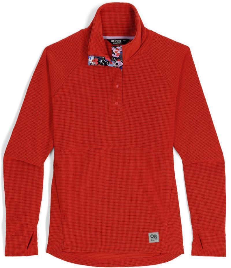 Trail Mix Snap Pullover - Womens - Shapes Cranberry 1