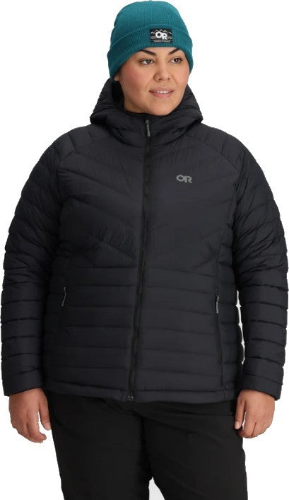 Transcendent Down Hoodie, Plus - Womens - black 1