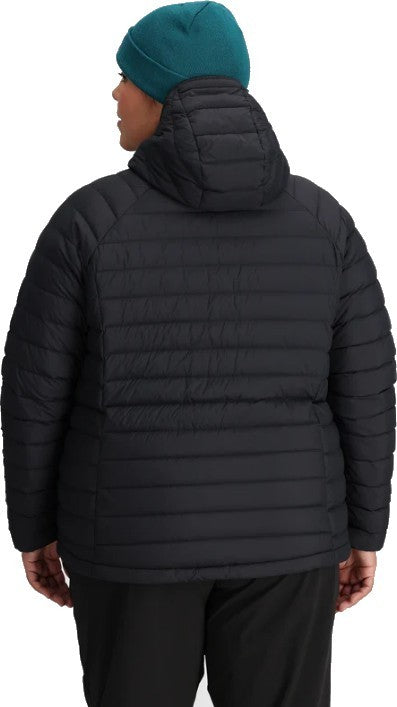 Transcendent Down Hoodie, Plus - Womens - black 1