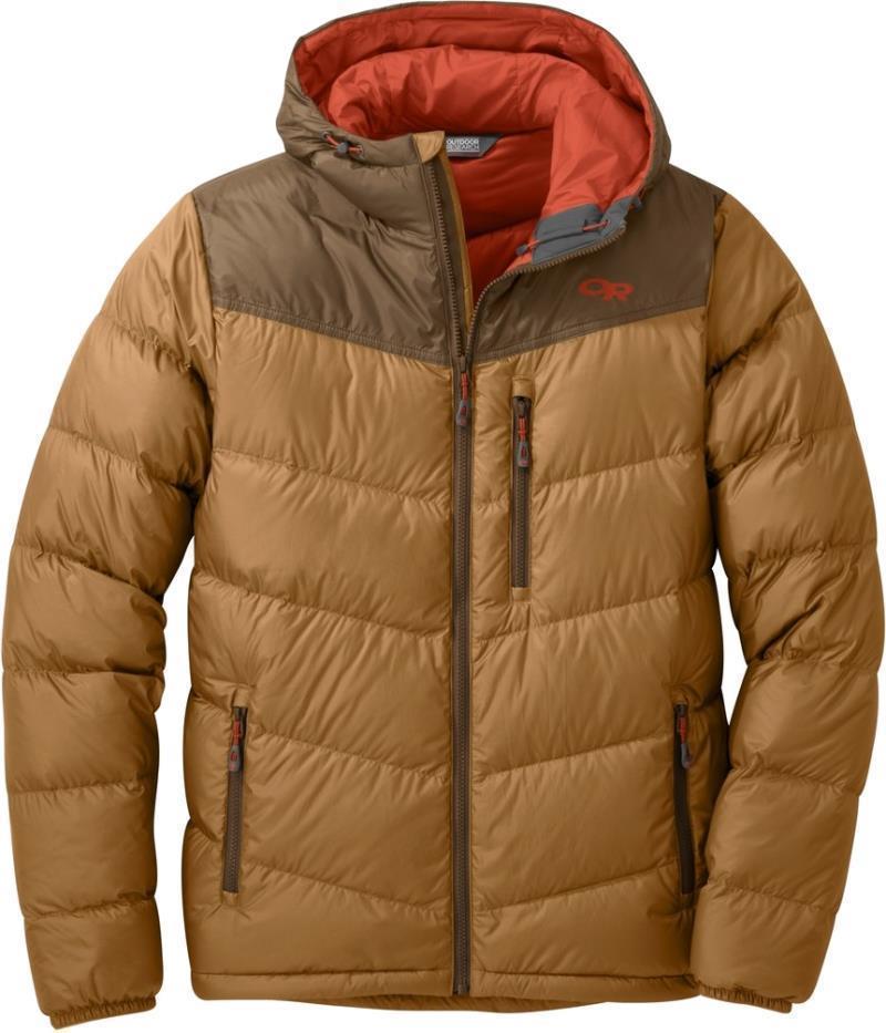 Transcendent Down Hoodie - Mens - Ochre / Carob 1